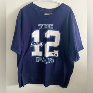 Vintage Reebok Seattle Seahawks “12th Fan” T‑Shirt Men’s XL – Blue